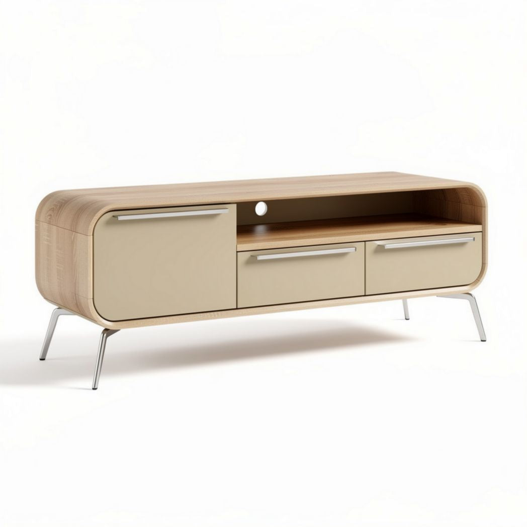 Tv-meubel van gecombineerde materialen voor de woonkamer - 120 x 40 x 40cm